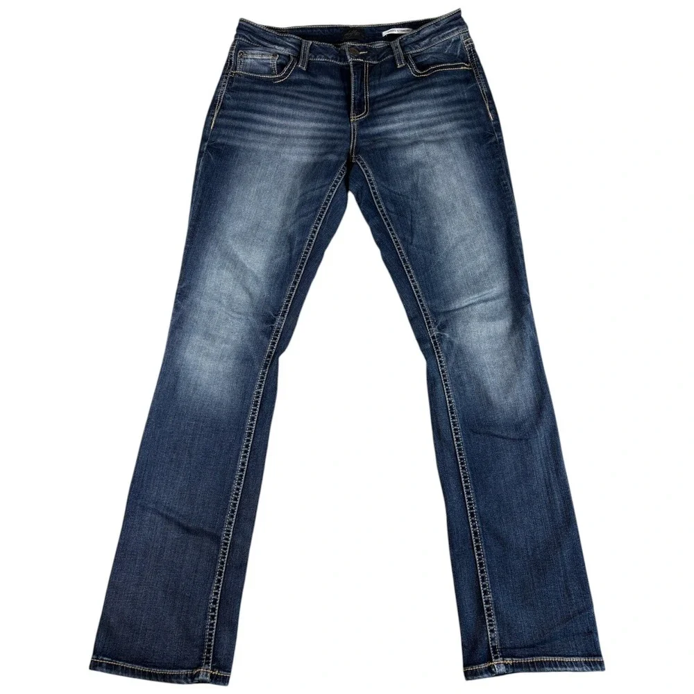 Daytrip Virgo Jeans Mens 31L Blue Denim Medium Wash Rugged Comfort Straight Leg